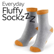 Go Travel Everyday Fluffy Sockzzz (Orange)