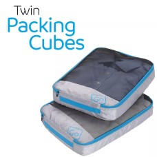 Go Travel Twin Packing Cubes (Blue)
