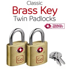 Go Travel TSA Brass Padlocks (Twin Pack)