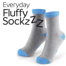 Go Travel Everyday Fluffy Sockzzz (Blue)