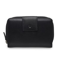 PORTAF. DONNA MEDIO C/CERNIERA E PATTINA POCKET NERO