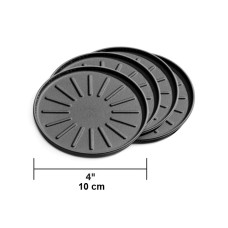 Round Coaster Set 4" Black